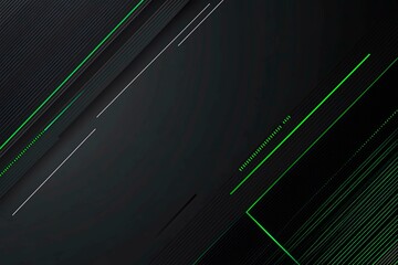 Poster - This vector illustration features a gradient green-black circuit board background, highlighted by an abstract technology pattern resembling interconnected circuitry.
