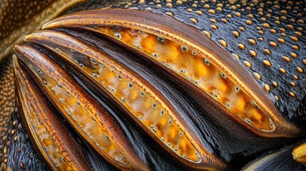Aufkleber - Close-up of insect leg showing intricate details of texture, color, and structure.