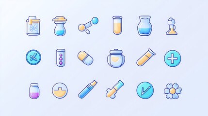 Poster - Abstract health medical science healthcare icon digital technology science concept modern innovation,Treatment,medicine on hi tech future blue background. for wallpaper, template, web design