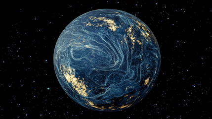 Poster - abstract image of a planet earth in the form of a starry sky or space, consisting of points, lines, 