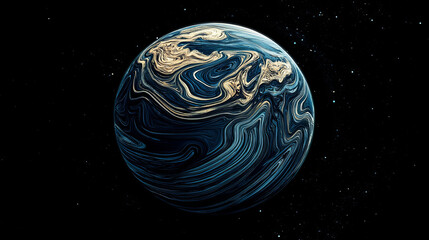 Poster - abstract image of a planet earth in the form of a starry sky or space, consisting of points, lines, 