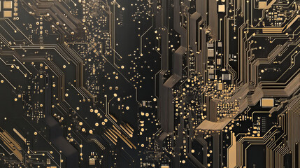 Poster - Abstract Circuit Board Electronics Concept Semiconductor Circuit connection, modern system, AI system, artificial intelligence mechanism