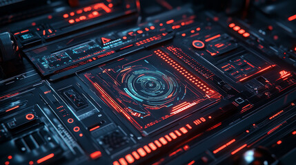 Poster - Set of Circle Abstract Digital Technology UI Futuristic HUD Virtual Interface Elements Sci- Fi Modern User For Graphic Motion, Theme Technology, Game Control,  Elements of Background Hi-tech or Design