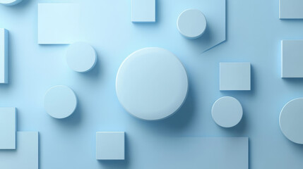 Poster - abstract circle blue interface futuristic background square background light blue for copy space.on 