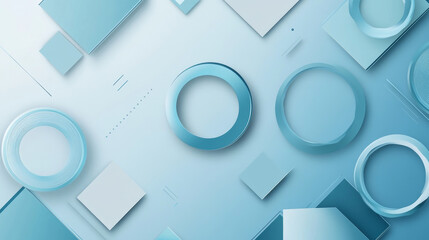 Poster - abstract circle blue interface futuristic background square background light blue for copy space.on 