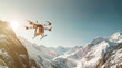 © Сергей Кошкаров - Delivery Drone Navigating Mountainous Terrain
