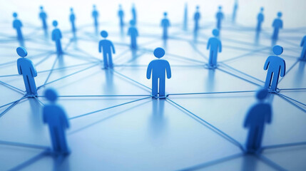 Poster - abstract global network connection and communication futuristic on blue background.