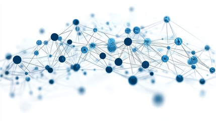 Poster - Abstract blockchain technology cryptocurrency and fintech square cube crypto operations Connect block, data transmission, new technology system, Vector illustration.