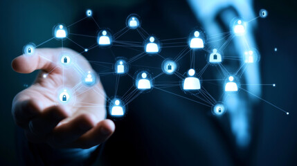 Poster - abstract technology communication borderless internet 5g internet of things communication between pe