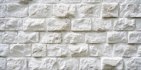 Aufkleber - Textured surface of a white cinder block wall, characterized by its rough finish and sturdy construction, emphasizes the industrial style of the material used.
