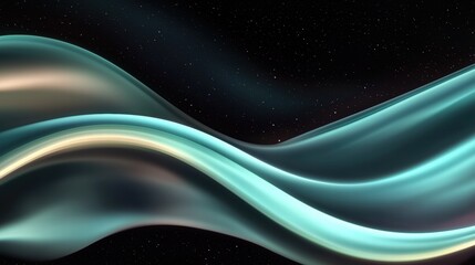 Poster - Dynamic smoky teal energy swirls in deep black cosmos abstract background digital art cosmic environment