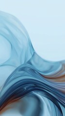 Poster - Fluid motion of smooth abstract gradients in navy blue and soft sky digital artwork minimalist design artistic environment