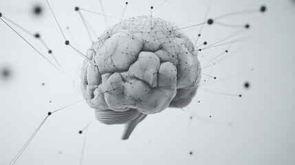 Poster - Abstract Artificial Intelligence on Atomic and Technology Background with Computer Systems digital.