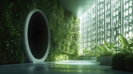 Poster - A cutting-edge carbon capture facility with green technology, reducing emissions and supporting businesses in achieving sustainable growth and environmental goals