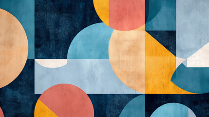 Poster - abstract background modern geometric simple on blue background for wallpaper