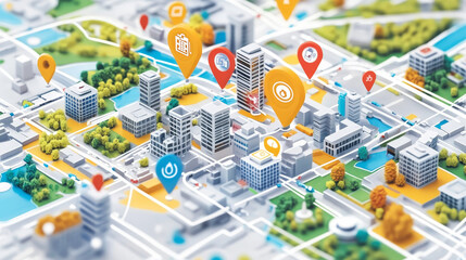 Poster - Abstract Map Futuristic Dotted Modern Concept ICT Information and Communication Technology data security protection analyze or process receiving and sending data storage and reuse