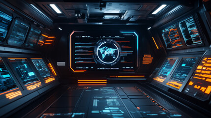 Poster - abstract technology ui futuristic concept world digital hud interface hologram elements of digital d