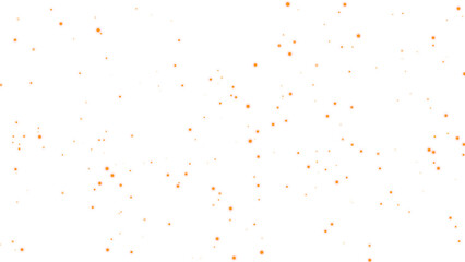 Poster - Golden glowing glitter circles particles isolated on a transparent background, horizontal composition. Transparent element for graphic design.
