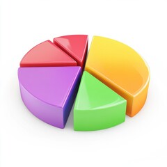 Poster - Colorful pie chart segments representing data analysis and visualization.