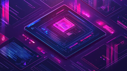 Poster - 	
abstract technology ui futuristic concept hud interface hologram elements of digital data chart, communication, computing and circle percent vitality innovation on hi tech future design background