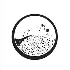Poster - A dynamic abstract design featuring swirling dots and circles in monochrome tones.