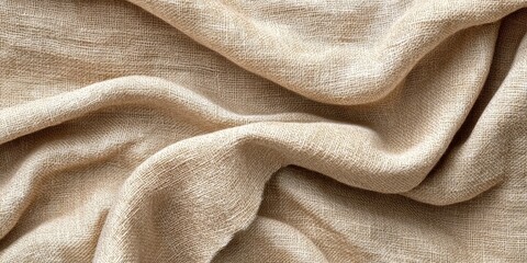 Sticker - Beige linen background fabric texture ideal for fashion design or enhancing upholstered furniture. This versatile beige linen background offers a stylish touch for various design projects.