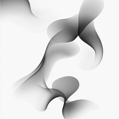 Poster - Abstract black and white wavy patterns create a sense of fluidity and motion.