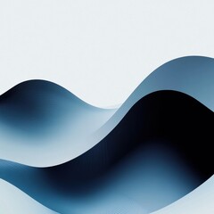 Poster - A serene abstract wave design in shades of blue, creating a calming and modern aesthetic.