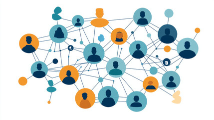 Poster - Abstract world Technology Communication business, network on a modern background futuristic digital