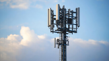 Poster - abstract technology circle digital futuristic concept 6g sixth generation wireless communication tec