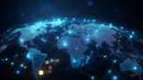 globe interconnected with glowing networks,circuit boards,global technology and digital networks,earth,tellurion,neon gold highlights,futuristic and sleek design