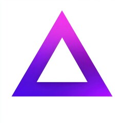 Poster - An eye-catching gradient triangle design in vibrant purple and pink hues.