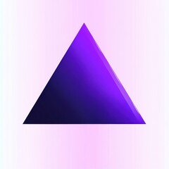 Poster - A sleek, purple gradient triangle against a soft pastel background.