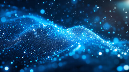 Poster - Abstract background technology motion speed light blue high speed light effect motion high speed movement Futuristic on hi-tech blue background.