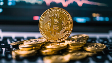 Poster - Fintech concept, digital finance, online and technology transaction icons. Cryptocurrency Money Transfer Blockchain Cloud Computing Connectivity