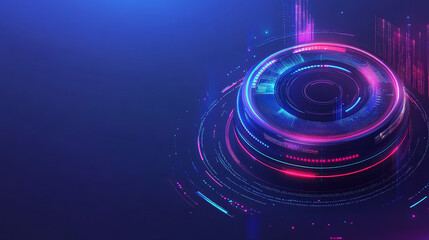Poster - abstract circle digital concept ideas fintech financial technology money transfer modern innovation 