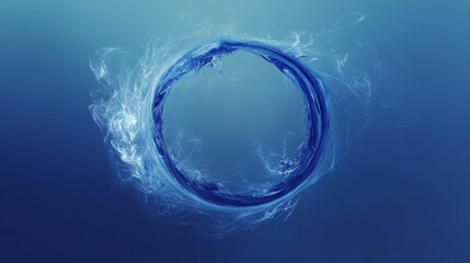 Poster - Abstract circle digital technology modern blue color on beautiful blue background