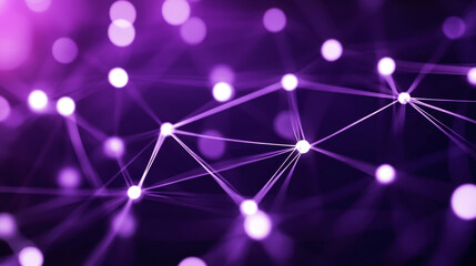 Poster - abstract circle digital circuit concept light circle network connection purple digital background fu