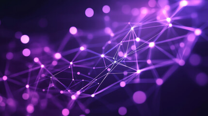 Poster - abstract circle digital circuit concept light circle network connection purple digital background fu