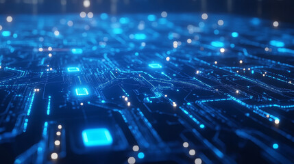 Poster - world map technology blue dots modern connection Technology Background with Computer Systems light blue.beautiful sparkling light futuristic modern
