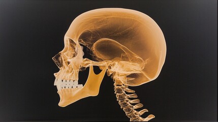 Poster - A photostock of a CT scan image on a lightbox, isolated