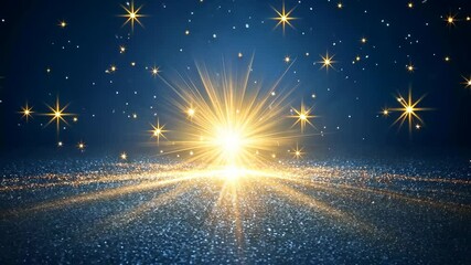 Poster - Bright illumination and sparkling effects create a surreal atmosphere at night in a magical setting