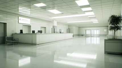 Poster - a photostock of a clean and modern dental clinic interior
