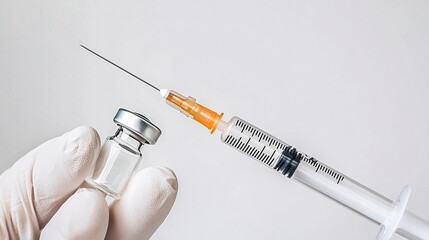 Poster - A photostock of a nurse setting up a vaccination station