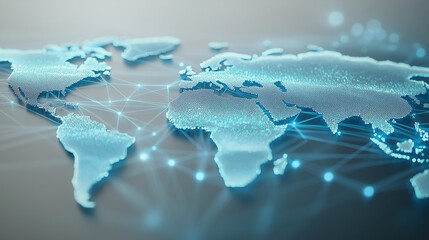Wall Mural - globe interconnected with glowing networks,circuit boards,global technology and digital networks,con