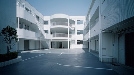 Poster - a photostock of a modern hospital building exterior