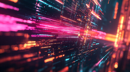 Poster - Abstract technology hi tech background concept speed movement motion blur moving fast in the light.