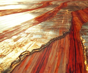 Poster - Abstract artworks rendered in rich amber and gold tones, with fluid resin textures and shimmering metallic accents evoke a sense of organic movement, elegance and handcrafted luxury.