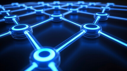 Poster - abstract technology futuristic concept circle digital program communication, computing on hi tech fu