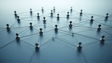 Poster - Modern abstract network map dot science connection technology internet and graphic design. on hi tech future blue background. for template,web design wallpaper,poster,presentation.Vector illustration